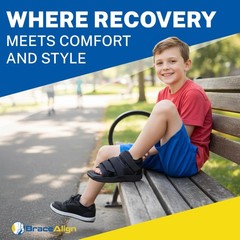 Brace Align Pediatric Children’s Square Toe Post Op Shoe For Kids and Youth- HCP