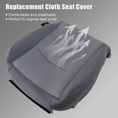 Driver Side Bottom Replacement Cloth Seat Cover Gray #X8 Compatible with Dodge R