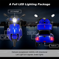 3 Wheels Electric Mobility Scooter 800W 60V 20AH Battery Motor For Adult Seniors