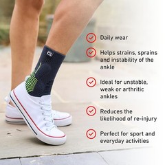 Neo-G Ankle Brace Ankle Compression Sleeve with Silicone Joint Cushions –