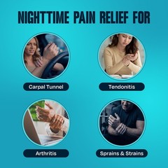 ComfyBrace Nighttime Pain Relief Wrist Brace for Carpal One Size, Black