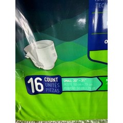 Prevail Daily Briefs Small 20-31 inch Maximum Absorbency 16 Count PV-011