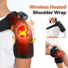 Electric Heated Vibration Knee Joint Brace Therapy Shoulder Massager Pain Relief