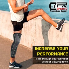 Full Leg Knee Brace Compression Sleeve Sport Support Stabilizers Injury Recovery