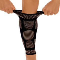 COPPER Calf Compression Sleeve Running Leg Support Brace Sport Shin Splint Socks