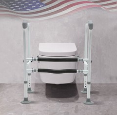 Toilet Frame Grab Bars Safety Rail Seat Handicap Assist For Senior Arm rest NEW