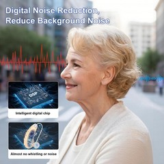 Digital Hearing Aids Noise Reduction Rechargeable With UV Sterilization Case
