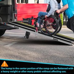 2-8ft Folding Aluminum Wheelchair Ramp Portable Mobility Scooter Non-Slip 600LB