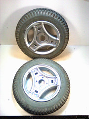 Permobil Powerchair C 300 Drive Wheels Gray With Hubs Set of 2 W12