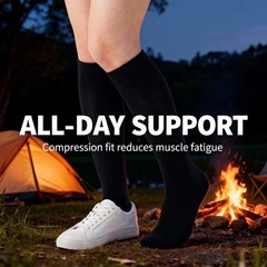 Compression Socks Black M(1Pair 20-30 mmHg Men and for Running, Travel flying…