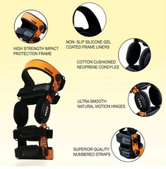 ELITE Orthopedic Knee Support Brace Adjustable Stainless-Steel Hinges, Side S…
