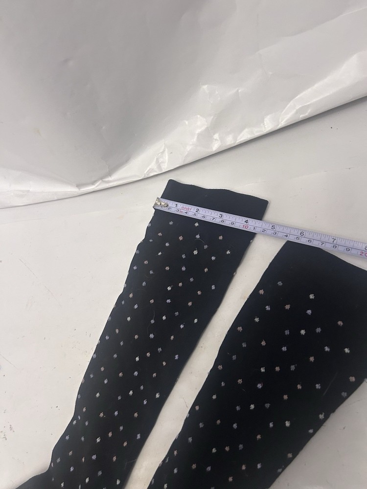compression socks unk size unbranded black with multicolor polka dots