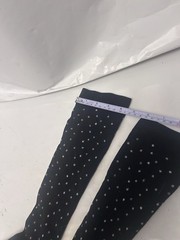 compression socks unk size unbranded black with multicolor polka dots
