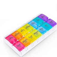 New pill box simple black white pill storage box combination pill box AM PM