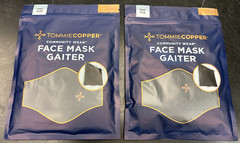 Lot Of 2 Tommie Copper Face Mask Gaiter Neck Covering Adjustable Double Layer