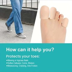 ZenToes Gel Toe Caps 6 Pack Protectors Corns Ingrown Toe Nails Callus Rubbing