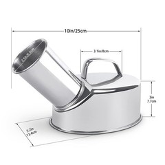 Smowfes Stainless Steel Outdoor Urinal for Men – 360° Spill-Proof silvery