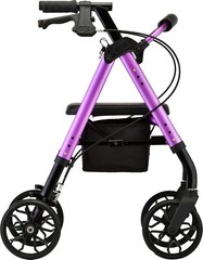 NOVA Star Petite Bariatric Rollator Walker w/Perfect Fit Lghtwght OPENBOX PURPLE