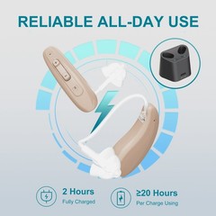 Equate Rechargeable Over-the-Counter Hearing Aids, Noise Reduction,