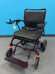 Pride Mobility Jazzy Carbon HD Heavy Duty 400lb Travel Power Chair, Red-Open Box
