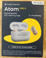 Audien Hearing Atom Pro 2 Rechargeable OTC Hearing Aids… FREE S&H!