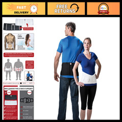 Lower Back Pain Relief Brace – Lumbar Support Belt, Custom Compression & Posture
