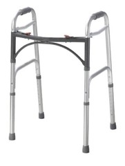Drive Medical 10200-1 Deluxe 2-Button Folding Walker, Silver