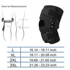 Knee Brace Compression Sleeve Hinged Joint Support Open Patella Stabilizer Wrap