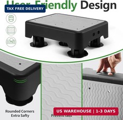 COOL-ANGLE Adjustable Step Stool for Adults & Seniors, 650LBS Heavy Duty Bed Ste