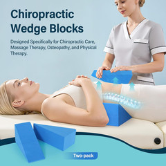 Pelvic Sacral SOT Blocks 2Pcs, Chiropractic Wedge Blocks for Sacral & Pelvic Sup