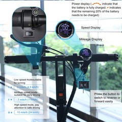 TpMate ES33 Folding Powered Mobility Scooter 3 wheel for Adult Removable Battery