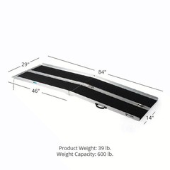 Titan Ramps 7ft Aluminum Multi-Fold Wheelchair Ramp 600 lb 29in Wide