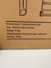 440lbs Folding Oak Shower Seat 16″ Wall Mounted Shower Bench Rust-proof Chair