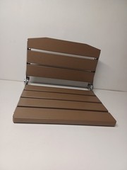 LEXDA 15 Inch HDPS Shower Seat Only with 304 Stainless Steel Frame.