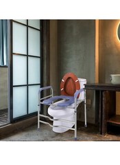 DEEWOOW Raised Toilet Seat w/ Handles 400 lb Elevated Toilet Seat Riser