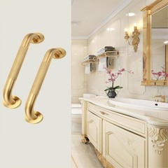 2 Pack 16″ Gold Shower Grab Bars 304 Stainless Steel Anti-Slip Bathroom Safety