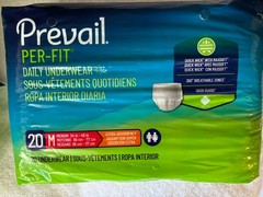 3 packs Prevail Per-Fit Incontinence Pants Overnight Extra Absorbency M 20ct