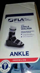 FLA ORTHOPEDICS Ankle Walker Low Height XL Right Or Left New In Box cast straps