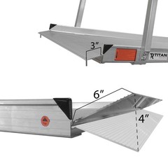 Titan Ramps 6′ Wheelchair Entry Ramp with Handrails – 850 lb. Capacity