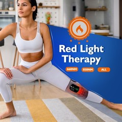 660nm Red Light & 850nm Near Infrared Light Therapy Heated Knee Massage Brace