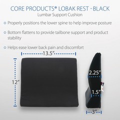 Core Products Lobak Rest Back Cushion Support Chair Cushion Car Travel Work USA