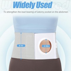 Adjustable Ostomy Hernia Belt – Breathable Stoma Support Belt for Colostomy