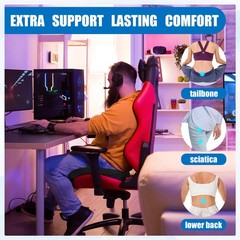 BALAPET Ultra Soft Gaming Chair Cushion for Long Sitting 23X19X2.7in, Black