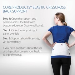 Core Products Elastic Criss Cross Back Support Helps Relieve Lower Back Pain USA