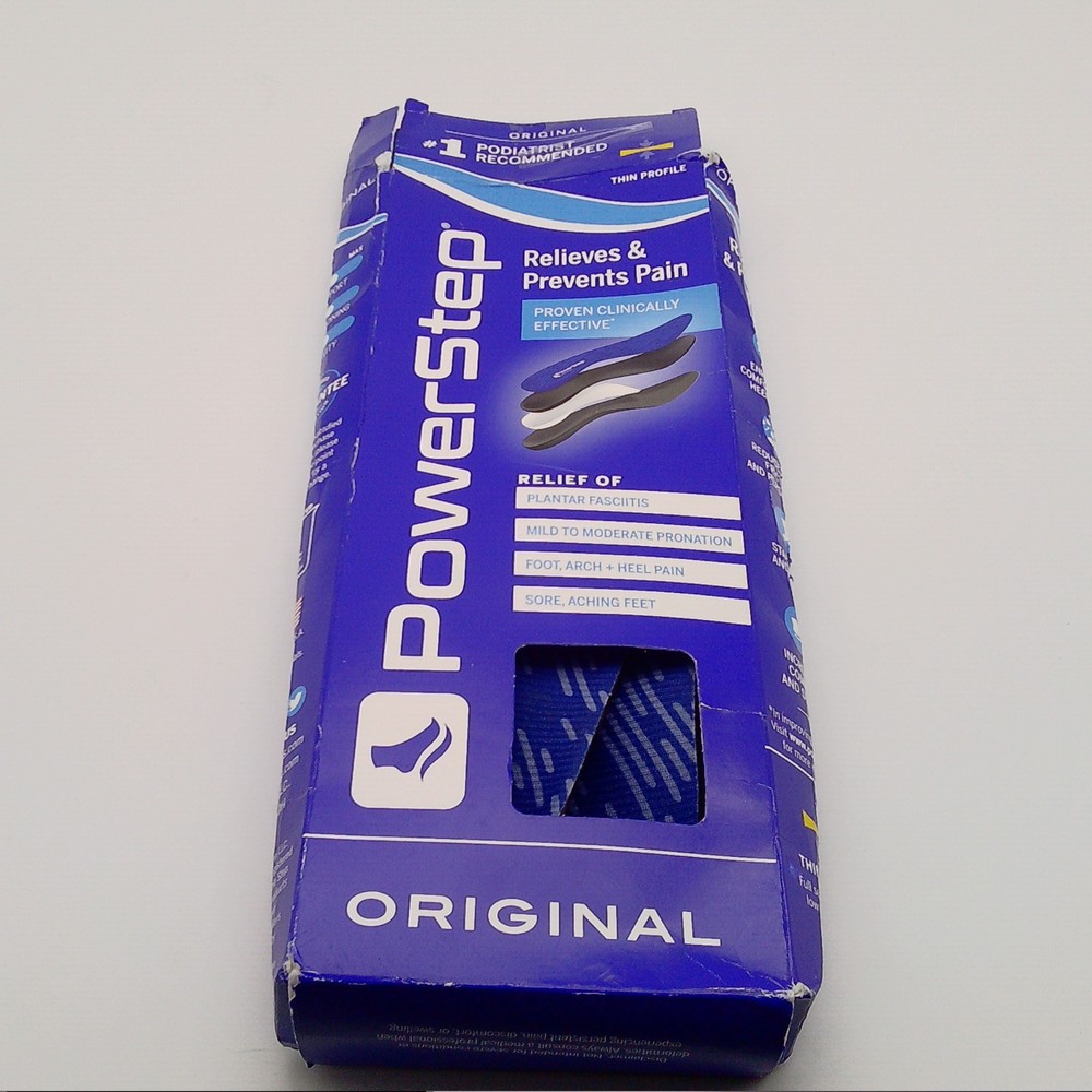 PowerStep Original Insole Twin Profile Orthotic Arch Supports, A, Womens 6-6.5