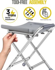 Folding Shower Chair for Inside Shower 400lbs Foldable Shower Stools Portable