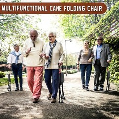 Hold 400 lbs Folding Canes with Seat, Allows Durability While Walking