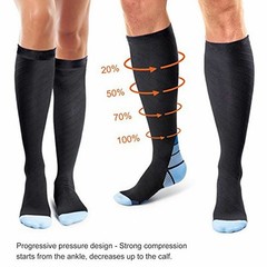 5 Pairs Knee High Compression Socks for Men & Women Running Athletic Pain Relief