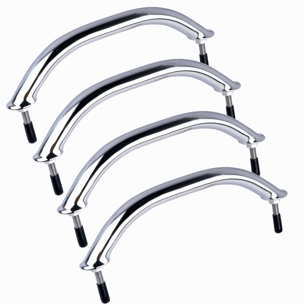 4X Stainless Steel 9“ Boat Polished Grab Handle Round Tube Grab Bar Handrail