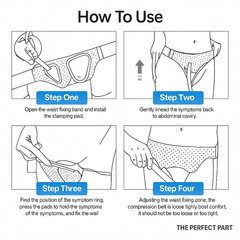 Hernia Support Belt Men Truss For Inguinal With 2 Removable Compression Pads US